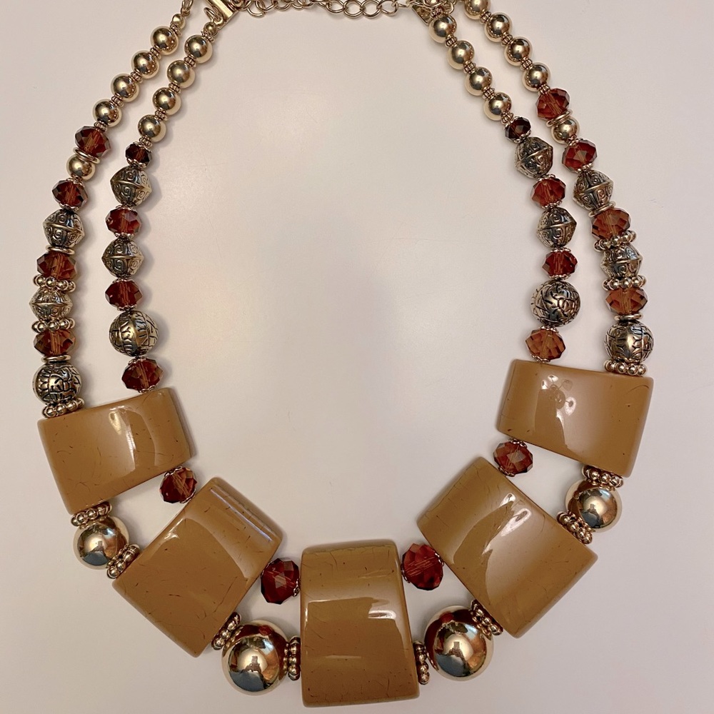 Costume Necklace Beaded Layer